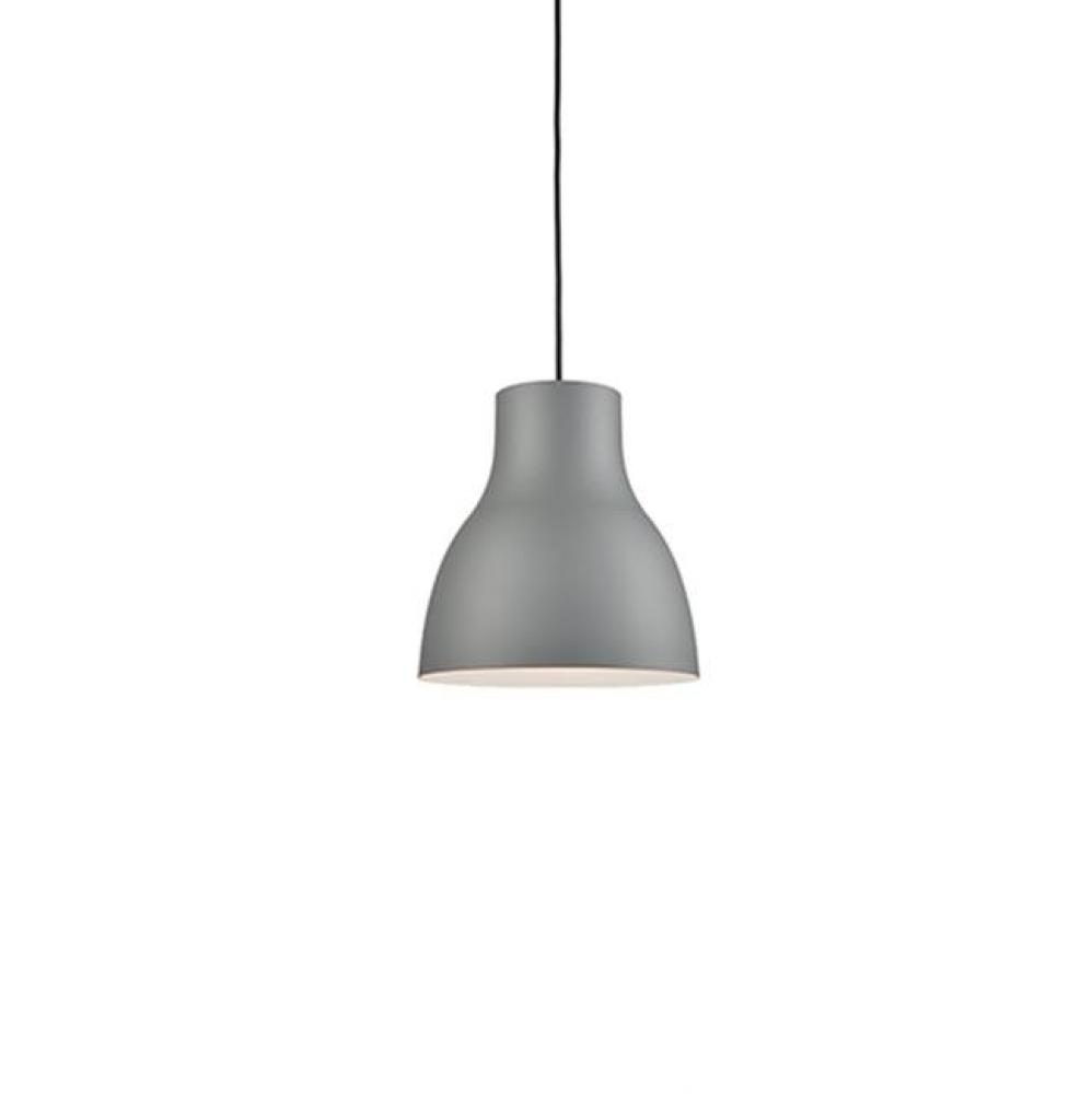Single Lamp Pendant With TaperedAluminum Shade ShowcasingPowder-Coated Finishes. ExteriorShade