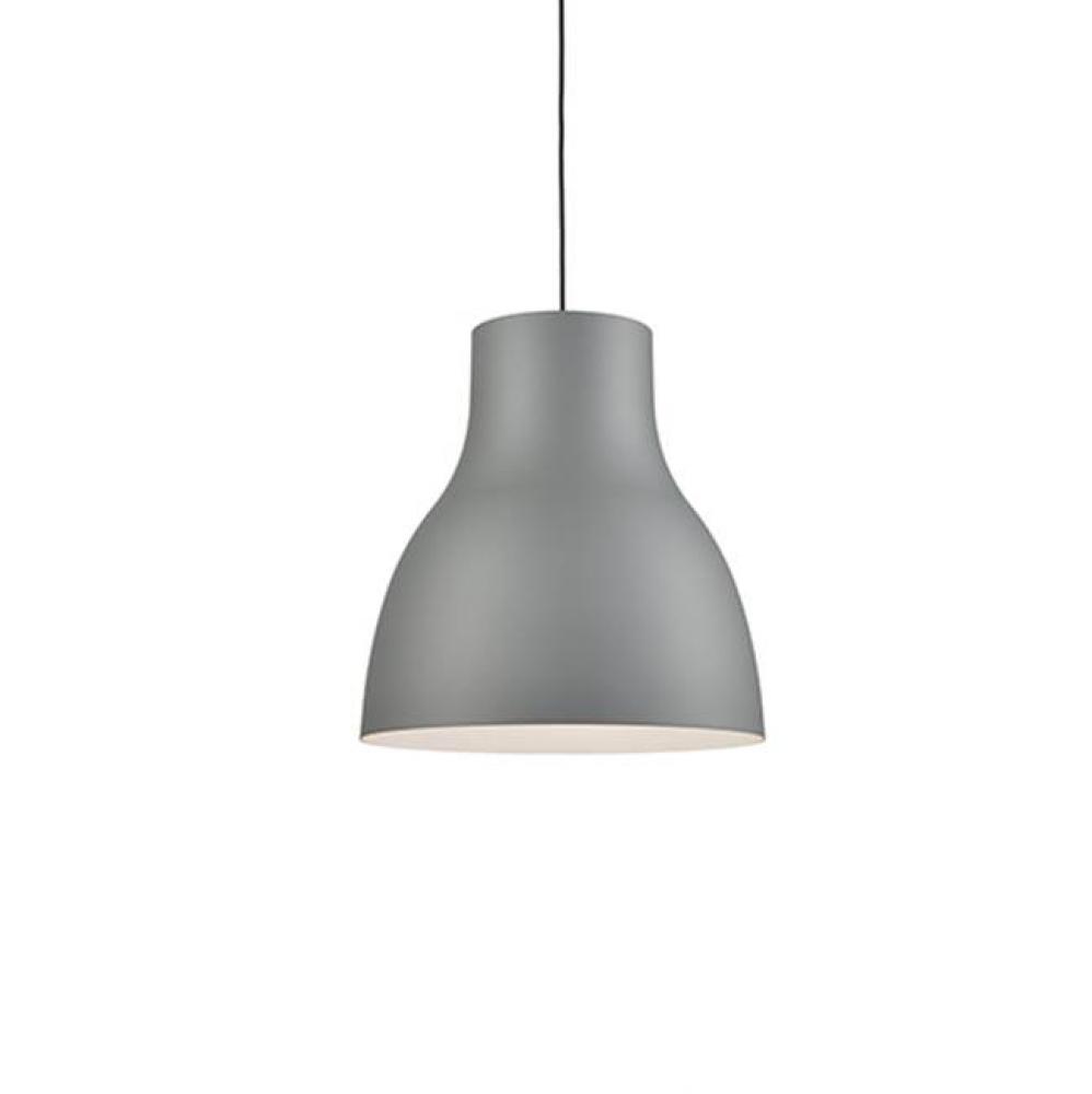 Single Lamp Pendant With TaperedAluminum Shade ShowcasingPowder-Coated Finishes. ExteriorShade
