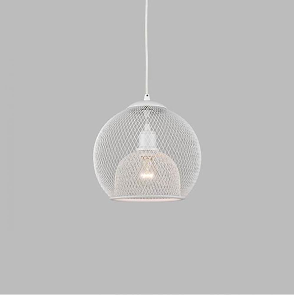 Single Lamp Pendant WithSpherical Powder-Coated WireMesh Shade. Color ConfigurationsInclude