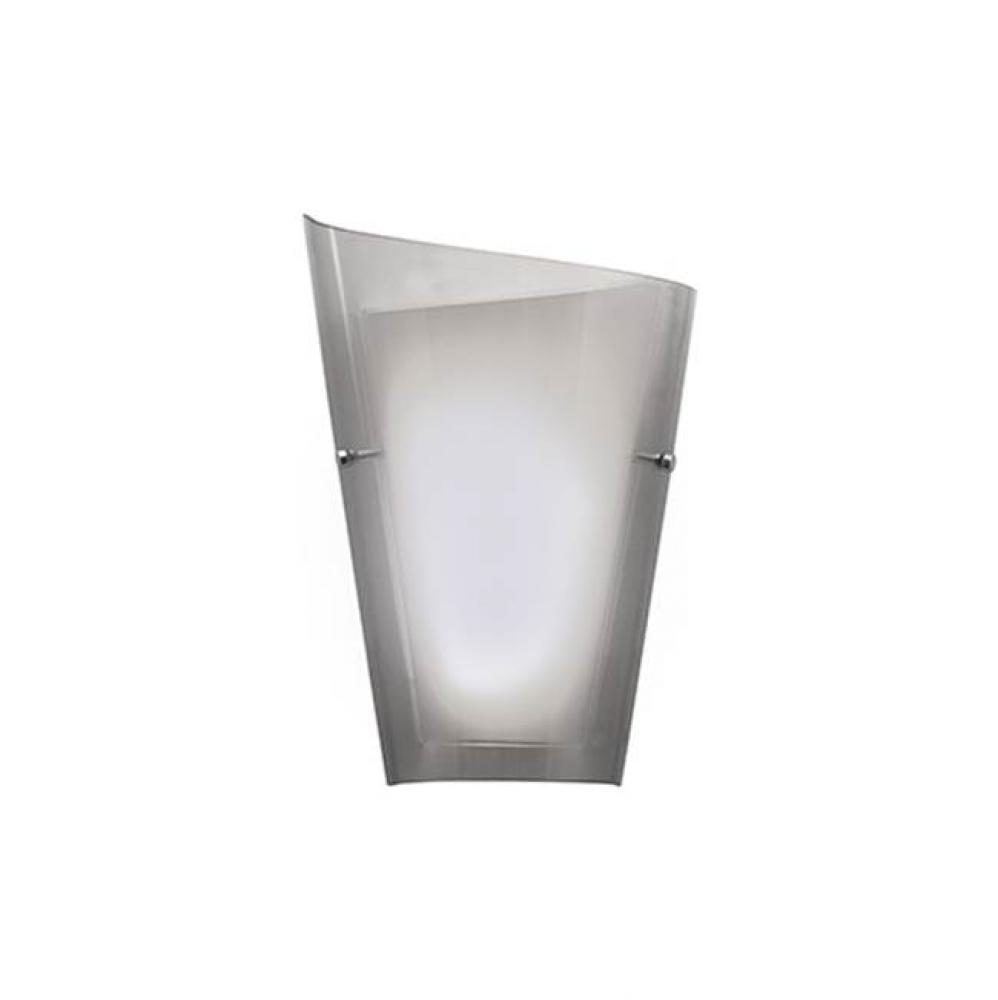 Single Lamp Wall Sconce With Asymmetrical Overlapping Covers Available In Two Combinations Of