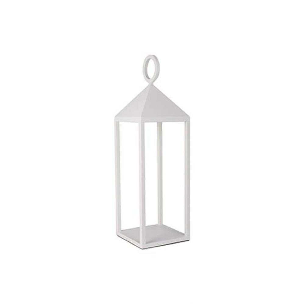 Die-Cast Tapered Housing Capped With Round Handle Atop Rectilinear Frame Lightly Textured