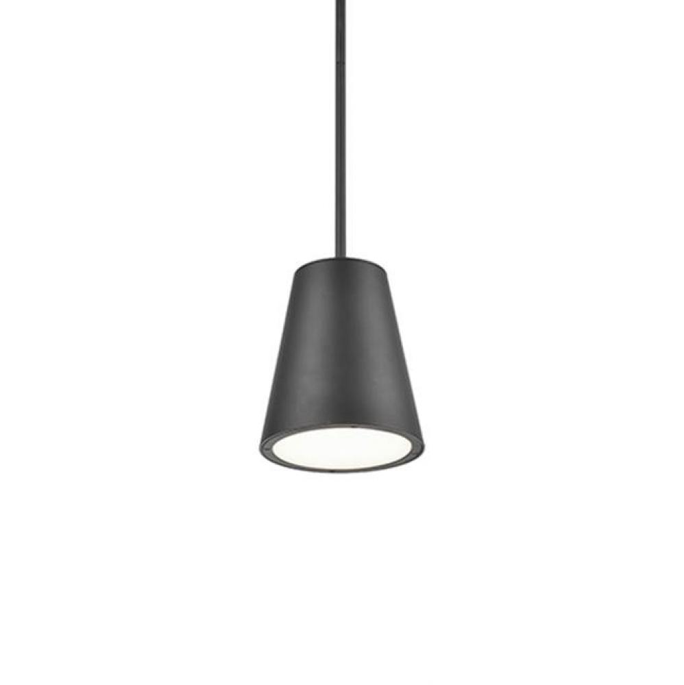 Cast Aluminum Conical Housing With Ceiling MountLightly Powder-Coated FinishOpal Round Glass