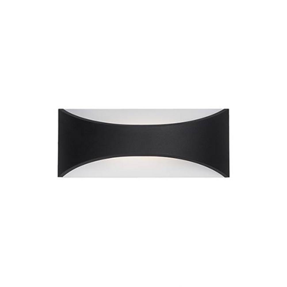 High Powered Led Exterior Single Light Wall Mount Fixture, With Stylish Relaxed Arch Design And