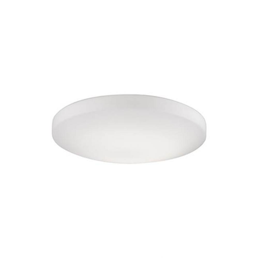 Minimalist Designed Led Flush Mount With Round Descending Dome Shaped White Glass And White