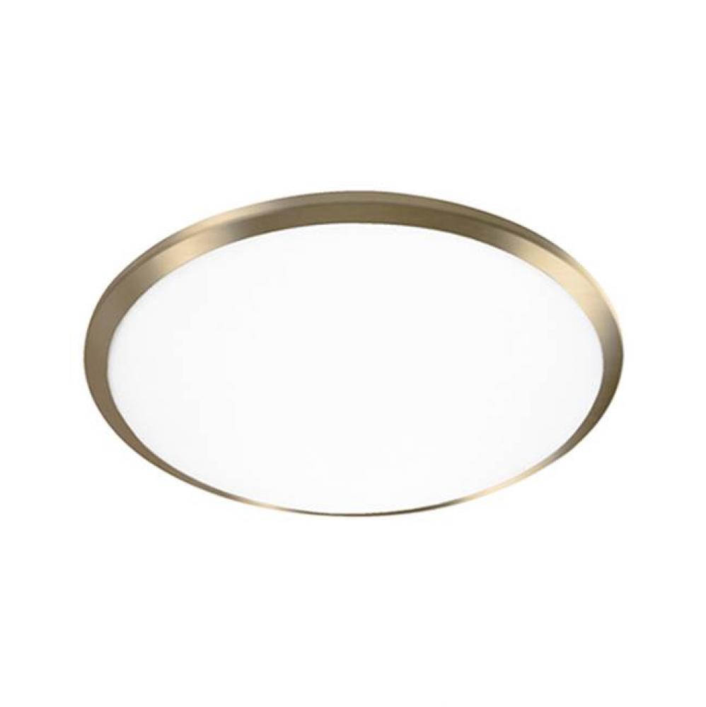 Single Lamp Led Flush Mount Ceiling Fixture With Round White Opal Glass. Metal Details Available