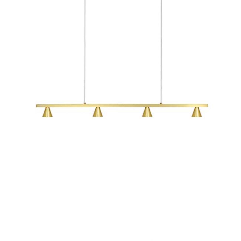 Extruded Rectangular Profile With Conical ShadesSpot Optical Acrylic LensesBrushed Plated