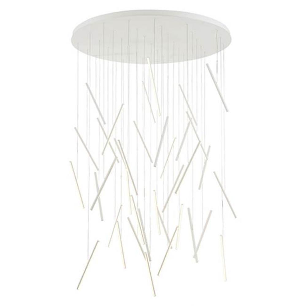 The Primary Component Of The Chute Series Is A Slim Round Rod Illuminated Along The Entirety Of
