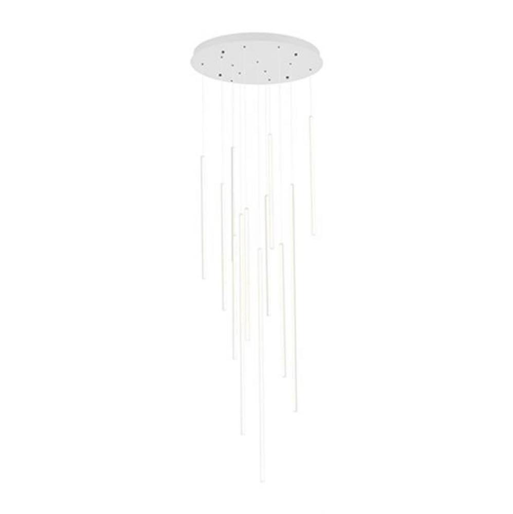 Extruded Circular Aluminum Vertical Lamp RodsFlexible Silicon Rubber DiffusersLightly Textured