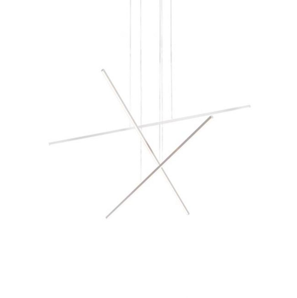 Square Profile Linear Aluminum With Thin CablesInset Opal Polymeric DiffuserFinely Textured Plate