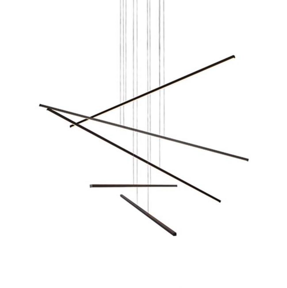 Square Profile Linear Aluminum With Thin CablesInset Opal Polymeric DiffuserFinely Textured Plate