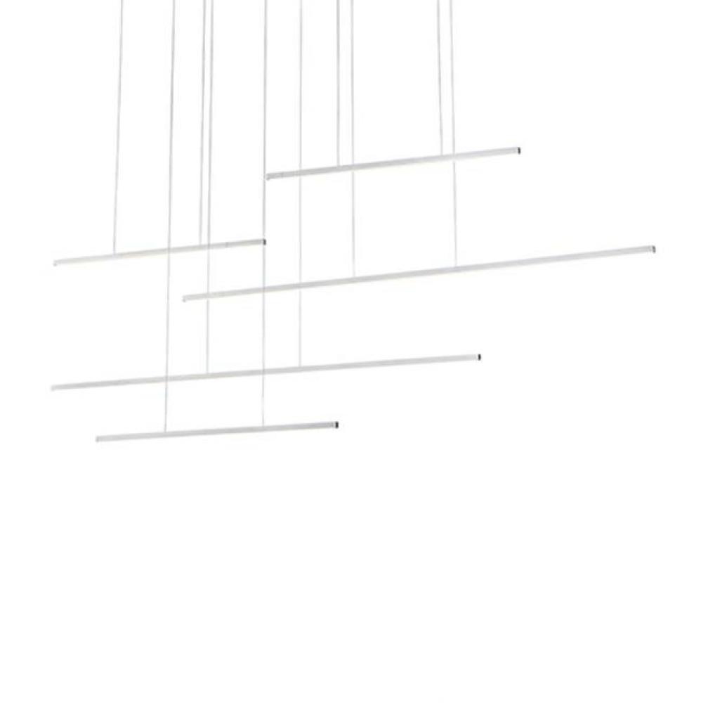 Square Profile Linear Aluminum With Thin CablesInset Opal Polymeric DiffuserFinely Textured Plate