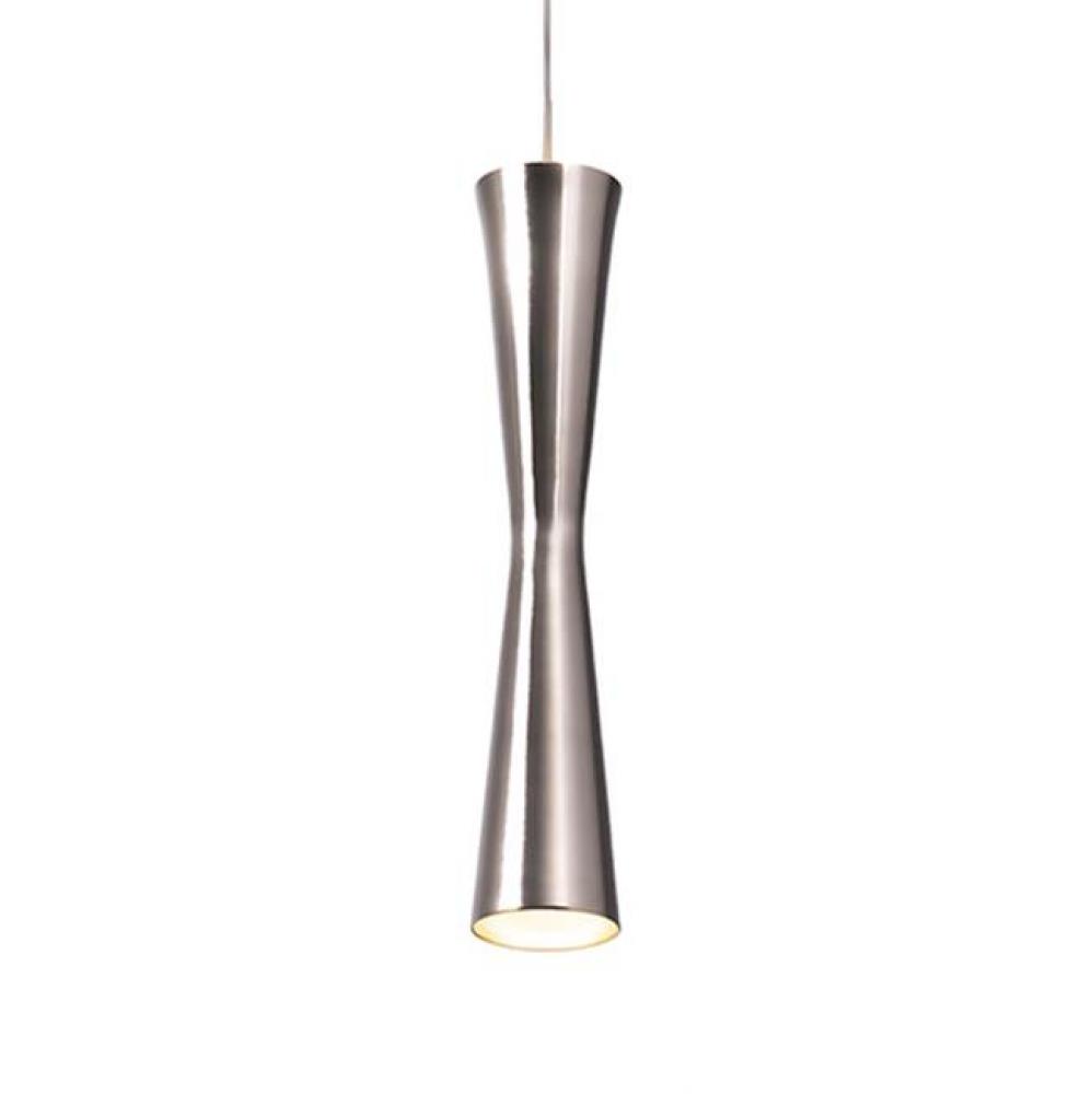 Formed Aluminum Hour-Glass Shade. Dual Translucent Acrylic Diffusers. Matte Powder-Coated Or