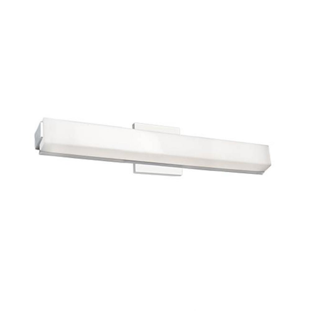 Vl47225 - Rectangular White Acrylic With Electroplated Formed Steel