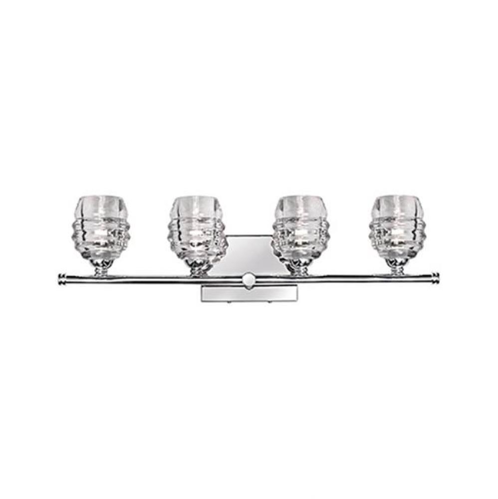 Vintage But Modern Led Four Light Vanity, Spaced Across An Architecturally Designed Horizontal