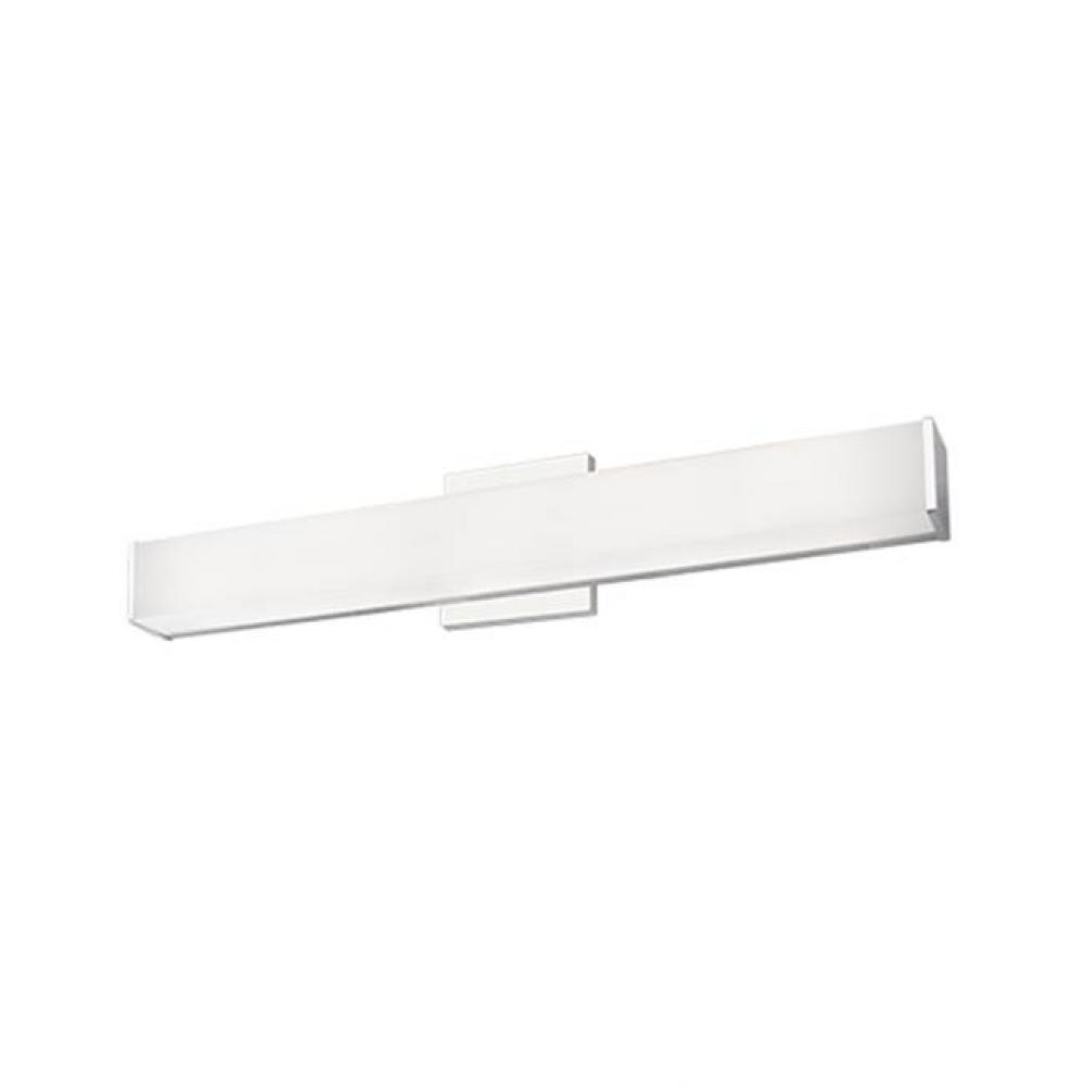 Vl62224 - Rectangular White Acrylic Diffuser With Electroplated Formed Steel