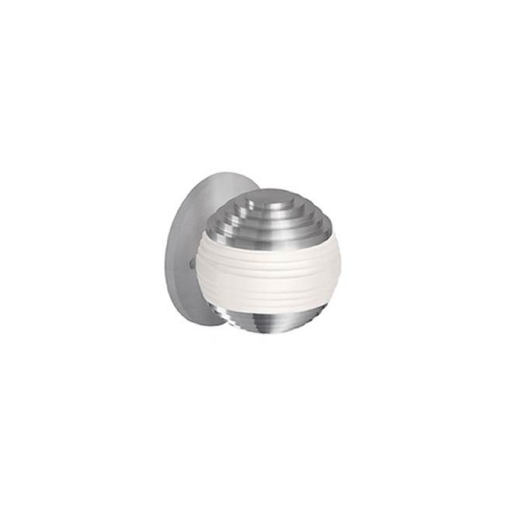Unique Led Wall Sconce With A Stratum Sphere Shaped Cast Aluminum With Matching Heavy Gauge