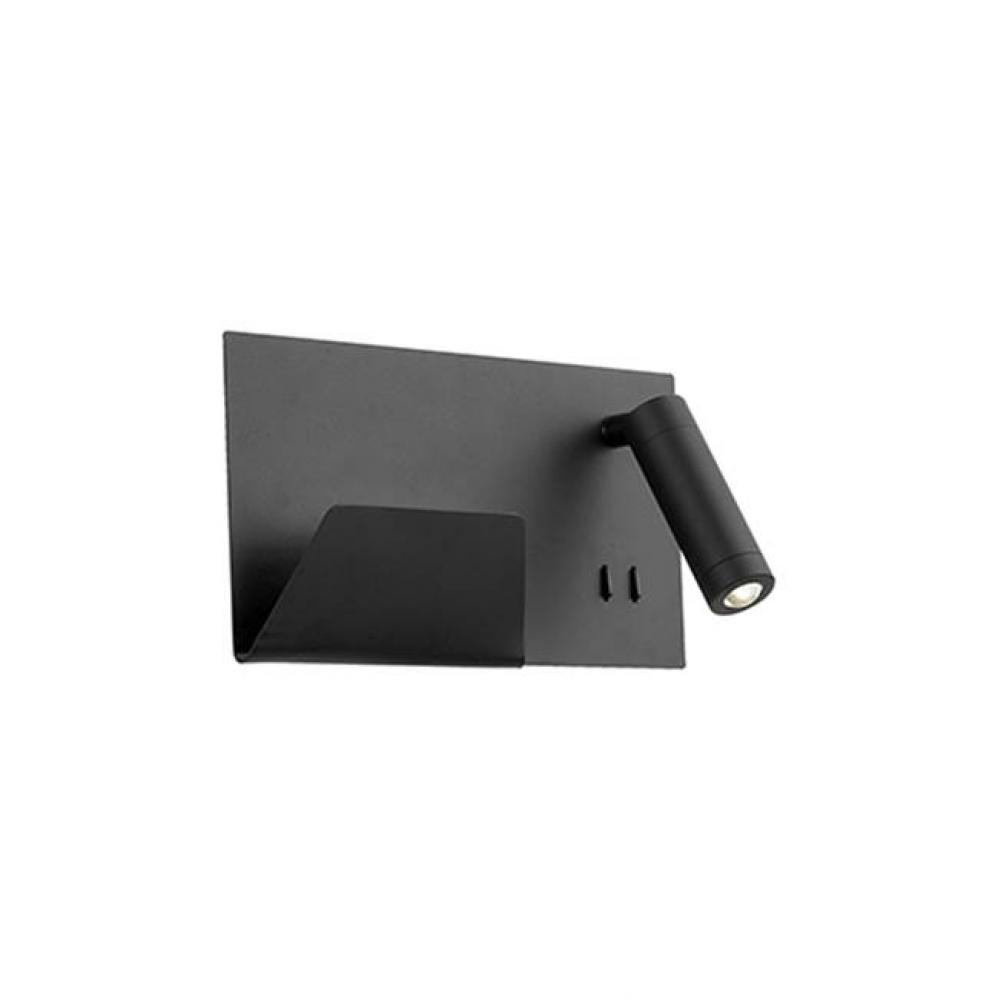 Adjustable Cylindrical Aluminum Spot Light Attached ToRectangular Wall MountFinely Textured