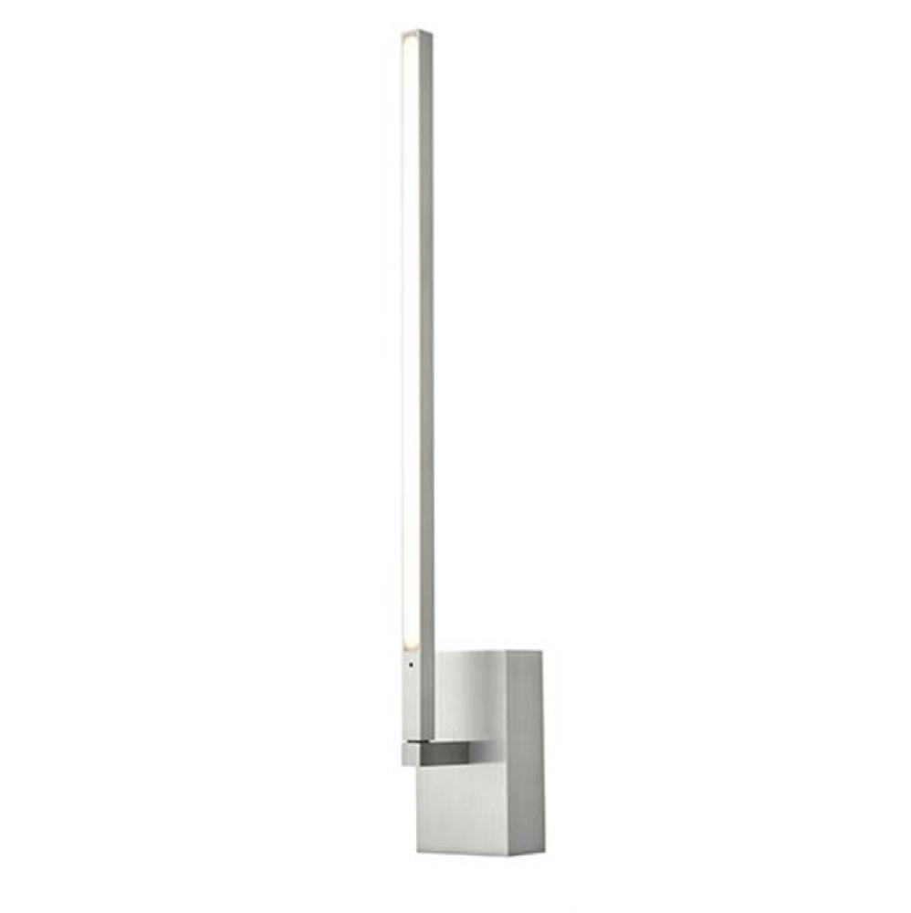 Square Profile Linear Aluminum With Rectangular Wall Mount. Inset Opal Polymeric Diffuser. Finely