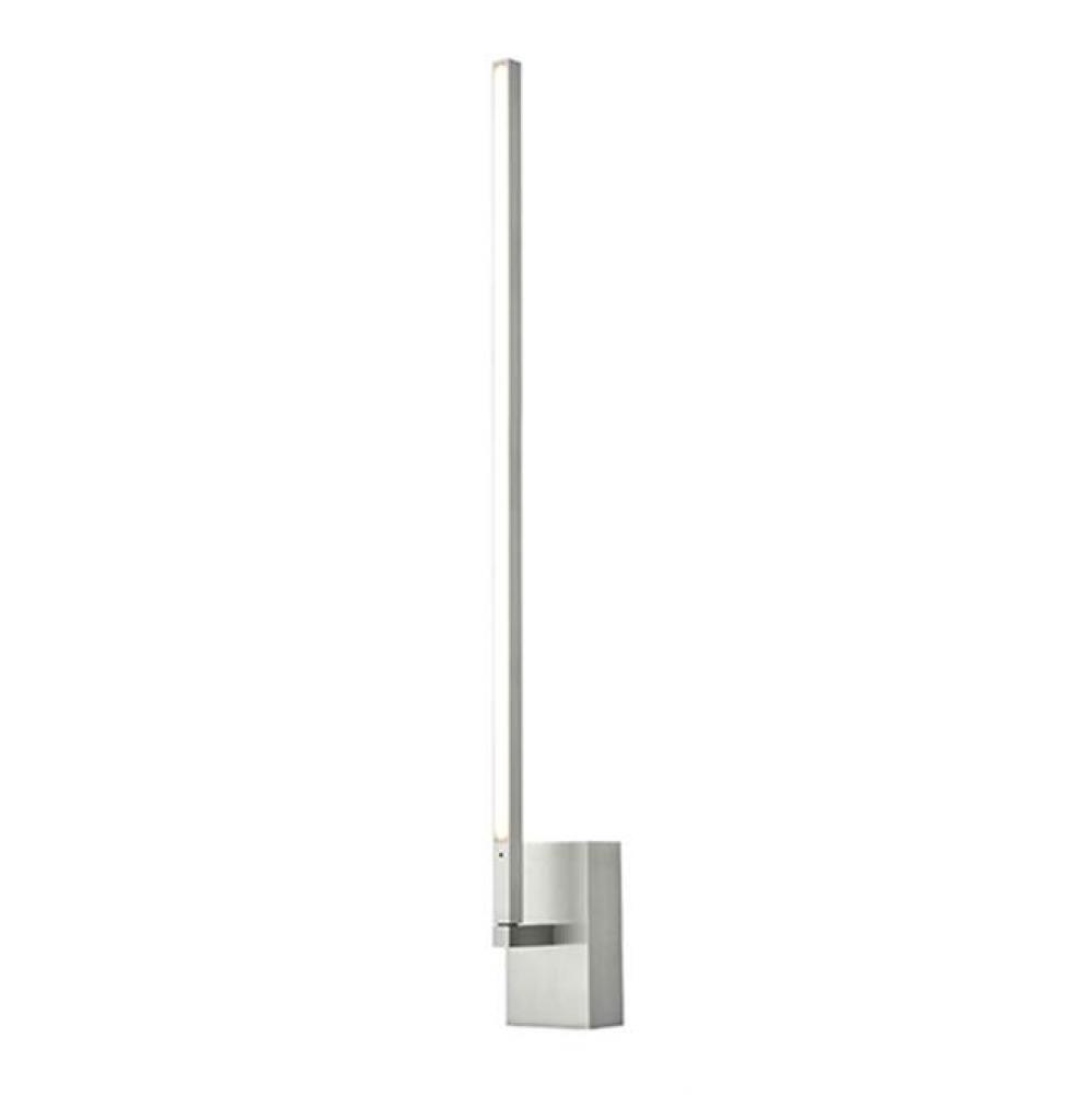 Square Profile Linear Aluminum With Rectangular Wall Mount. Inset Opal Polymeric Diffuser. Finely