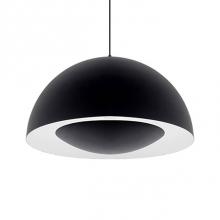 Kuzco 401144BK-LED - Single Led Pendant With Black, Brushed Nickel Or White Dome Shaped Shade With Matching Colored