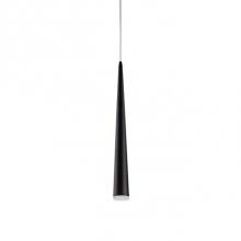 Kuzco 401215BK-LED - Single Led Pendant, Sleek Conical Shape With Clear Acrylic Diffuser, Canopy And Metal
