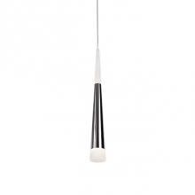 Kuzco 402501CH-LED - Single Led Lamp Pendant, Slender Cone-Shaped Cylinder With Acrylic Top And Bottom Of Cone Which
