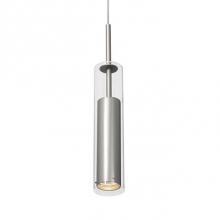 Kuzco 41411-BN - Clear Glass Shade Encases Aluminum Cylindrical Socket Housing With Matte Powder-Coat Or Plated