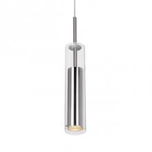 Kuzco 41411-CH - Clear Glass Shade Encases Aluminum Cylindrical Socket Housing With Matte Powder-Coat Or Plated