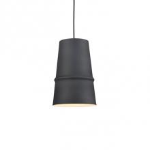 Kuzco 492208-BK - Single Lamp Pendant With Conical Aluminum Shade Showcasing Powder-Coated Finishes Against A Matte