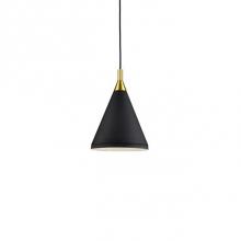 Kuzco 492710-BK/GD - Single Lamp Pendant With ConicalAluminum Shade With FinePowder-Coated Or Plated FinishesWith