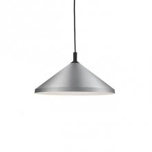 Kuzco 493118-BN/BK - Single Lamp Pendant With ConicalAluminum Shade With FinePowder-Coated Or Plated FinishesWith