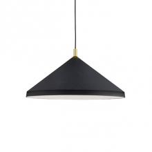 Kuzco 493126-BK/GD - Single Lamp Pendant With ConicalAluminum Shade With FinePowder-Coated Or Plated FinishesWith