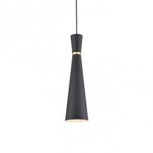Kuzco 493206-BK/GD - Single Lamp Pendant With Conical Aluminum ShadeWith Fine Powder-Coated Finishes And Anodized