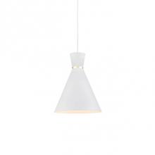 Kuzco 493210-WH/GD - Single Lamp Pendant With Conical Aluminum Shade With Fine Powder-Coated Finishes And Anodized