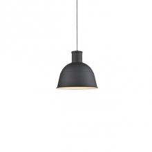 Kuzco 493513-BK - Single Lamp Pendant WithAluminum Dome ShadeShowcasing Powder-CoatedFinishes. Exterior Shade