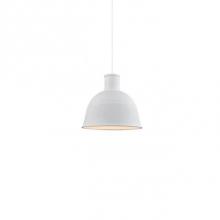 Kuzco 493513-WH - Single Lamp Pendant WithAluminum Dome ShadeShowcasing Powder-CoatedFinishes. Exterior Shade