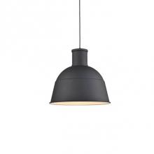 Kuzco 493522-BK - Single Lamp Pendant WithAluminum Dome ShadeShowcasing Powder-CoatedFinishes. Exterior Shade