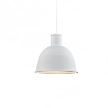 Kuzco 493522-WH - Single Lamp Pendant WithAluminum Dome ShadeShowcasing Powder-CoatedFinishes. Exterior Shade