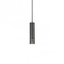 Kuzco 494502M-BK - Single Lamp Pendant With SteelCylindrical Shade Embellished ByStacked Tubular Slices.