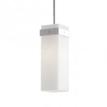 Kuzco 498111CH - Single Lamp Pendant With White Square Opal Glass. Chrome Metal
