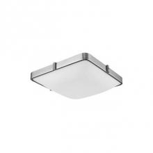 Kuzco 501113-VB - Single Led Flush Mount Ceiling Fixture With Square White Opal Glass. Metal Details In Brushed