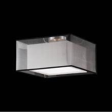 Kuzco 52322B - Two Lamp Ceiling With Black Square Transparent Shade And Linen Interior White