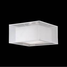 Kuzco 52322W - Two Lamp Ceiling With White Square Transparent Shade And Linen Interior White