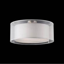 Kuzco 52332W - Two Lamp Ceiling With White Round Transparent Shade And Linen Interior White