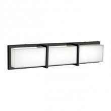 Kuzco 701313BK-LED - Rectangular Frosted Glass DiffuserOrthogonal Formed Steel Details And BackplateMatte Painted Or