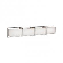 Kuzco 701314CH-LED - Single Lamp Led Vanity With Rectangular Frosted Glass. Metal Details Available In Chrome