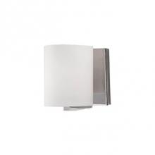 Kuzco 70231CH - Single Lamp Vanity With White Opal Cylinder Glass And Chrome Metal