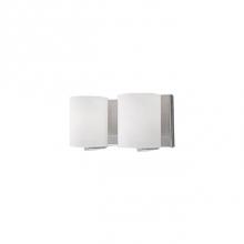 Kuzco 70232CH - Two Lamp Vanity With White Opal Cylinder Glass And Chrome Metal
