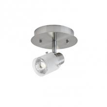 Kuzco 81351BN - Single Lamp Monopoint Fixture With Frosted Glass Shade. Metal Finish In Brushed