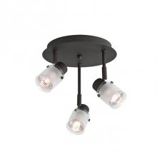 Kuzco 81353BZ - Three Lamp Monopoint Fixture With Frosted Glass Shade. Metal Finish In